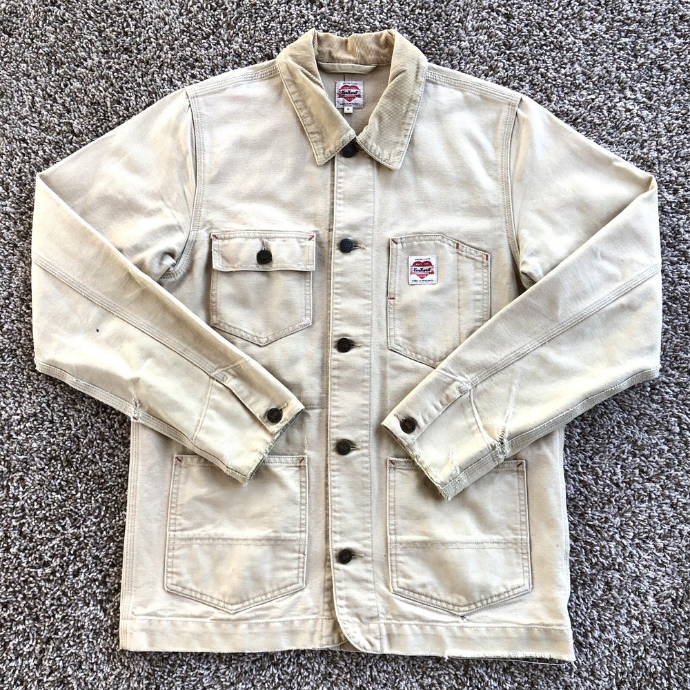 Carhartt WIP Work In Progress Heritage State Coat Mens Medium Beige Chore Jacket